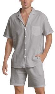 Ensembles de vêtements d'extérieur pour hommes en tricot respirant avec logo personnalisé et tissu uni teint - Product Image 6