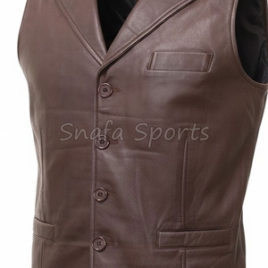 เสื้อกั๊กหนังสำหรับผู้ชายปี 2026 เสื้อแจ็คเก็ตหนังแบบกำหนดเอง เสื้อกั๊กสโมสรมอเตอร์ไซค์ทำมือ เย็บลายเพชร ระบายอากาศได้ดี - Product Image 3