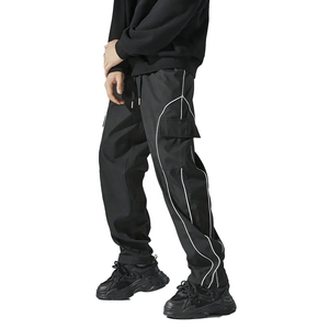Wholesale <b>Men</b> Casual <b>Cargo</b> Pants Piping Contrast <b>Joggers</b> Streetwear Custom OEM ODM - Product Image 2