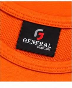 General Industries Soutien-gorge de sport pour femme, col rond, orange, color block, respirant, style débardeur - Product Image 5