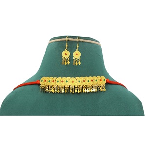 Martasha designer islamique ramadan spécial plaqué or EAU bijoux spécial dubai bijoux collier boucle d'oreille ensemble - Product Image 3