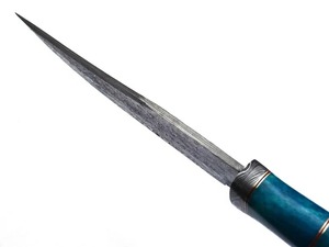 Handmade DIY Tactical Straight Damascus Steel Bowie <b>Knife</b> Leather Sheath <b>Bone</b> <b>Handle</b> Edge Master Manufacture 12in Outdoor - Product Image 2