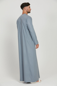 Muslim Men Islamic Traditional Quality Polyester Lightweight Breathable Abaya Thobe <b>Kaftan</b> for Men - Product Image 6