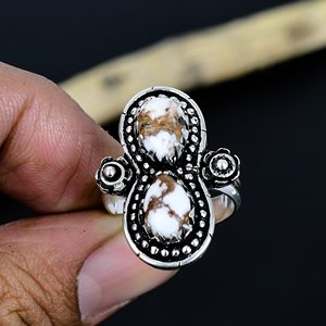 Lot de bagues en argent plaqué avec pierres précieuses motif cheval sauvage, faites à la main, tailles 5-11 pour femmes, personnalisables, pour chrétiennes - Product Image 2