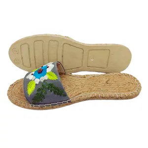 Assured Quality Flat Breathable Jute Insole and Rubber Outsole Espadrille Sandals Available in Customized Trendy Designs