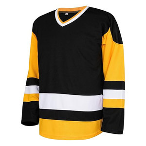Mens Blank Ice Hockey Jersey Long Sleeve Professional Practice Training Hockey Shirt Breathable Durable <b>Athletic</b> Sports Uniform - Product Image 1