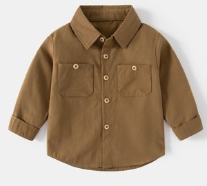 Nouvelle chemise décontractée à manches longues pour garçons, 100 % coton, imprimée, sous-vêtement ou manteau - Product Image 5