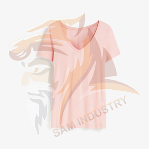Camisetas de Mujer de Color Liso, Servicio OEM, Diseño Personalizado, Tallas Grandes, Secado Rápido, Transpirables, Ropa de Verano - Product Image 6
