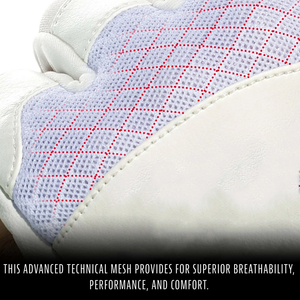 Gants de combat en cuir véritable blancs pour baseball, softball et autres sports, pour jeunes, avec design et taille personnalisés, vente en gros. - Product Image 5