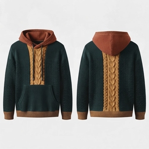 Sudadera con Capucha de Punto Premium, Personalizable con Logotipo 3D, Corte Regular, Hombros Caídos, Felpa Gruesa, Estilo Urbano, para Hombre, 100% - Product Image 4