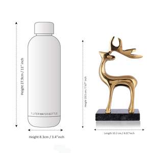 Décoration de table élégante en métal en forme de cerf avec base en granit, objet décoratif de luxe pour la maison et le bureau, cadeau idéal pour le salon - Product Image 3