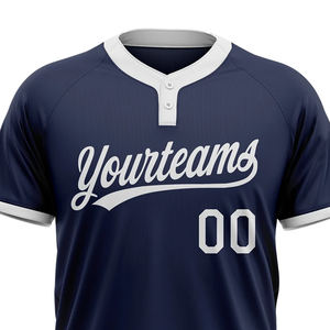 เสื้อเบสบอลพิมพ์โลโก้คุณภาพสูงแบบกำหนดเอง น้ำหนักเบา แขนสั้นสองกระดุม ซอฟต์บอล ยูนิเซ็กส์ ผู้ใหญ่ โพลีเอสเตอร์ 100% - Product Image 3