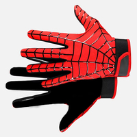 Guantes de Fútbol Americano de Cuero al por Mayor para Receptor, con Agarre de Silicona Antideslizante, Duraderos, Ligeros, Impermeables y Resistentes al Viento, Ideales para Invierno y con Tecnología de Absorción de Humedad