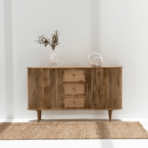 Buffet en bois de rotin Vandana Pebble Merino pour des intérieurs modernes élégants, adaptés à l'intérieur et à l'extérieur - Product Image 3