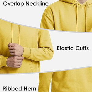 Mens Womens Casual Fleece Hoodie with Kangaroo Pocket Midweight Cotton Polyester Hooded Sweatshirt Custom Printing Embroidery - Product Image 6