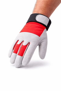 Gants en cuir pour manutention mécanique, travail manuel, adhérence durable, fermeture au poignet, OEM, usage industriel B2B sur chantier - Product Image 4