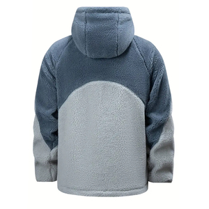 Wholesale Custom Unisex <b>Sherpa</b> Fleece Zip Up <b>Hoodie</b> Jacket Thick Warm Winter Sweatshirt Oversized Streetwear - Product Image 4