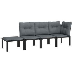 Conjunto de Muebles de Jardín en Negro y Gris, Elegantes Muebles de Patio para Entretenimiento al Aire Libre - Product Image 2
