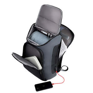 Sac à dos pour ordinateur portable extensible et imperméable en Oxford, antivol, avec fermeture éclair, sac de voyage d'affaires, grande capacité, pour ordinateur portable de 15,6 pouces - Product Image 6