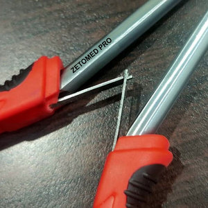 Pince à bec long de 11 pouces de qualité supérieure, à dents crantées, outil de pêche avec ressort de rappel, outils multifonctions pour retirer les hameçons, en acier inoxydable - Product Image 3