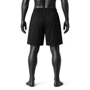Shorts Bermuda pour Homme Noir à Imprimé Fil de Fer Barbelé, Taille Mi-Haute avec Cordon de Serrage, Style Urbain Décontracté - Product Image 2