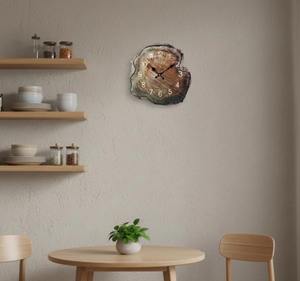 Horloge murale en bois rustique élégante de 12 pouces, style anneau d'arbre, décoration d'intérieur unique à prix avantageux - Product Image 2