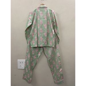 Women 100% Cotton Floral Print Pajama <b>Set</b> Soft Breathable Knitted Sleepwear Elastic Waist Two Piece Loungewear - Product Image 6