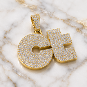 Custom Fully Iced 925 <b>Silver</b> <b>Initial</b> Letter Pendant Fine Luxury Hip Hop Style Logo Charms Moissanite Diamond <b>Necklace</b> for Unisex - Product Image 1