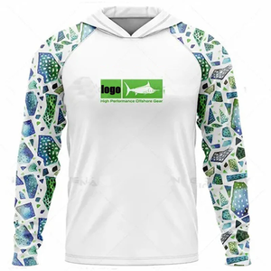 เสื้อฮู้ดตกปลาแขนยาวพิมพ์โลโก้ตามสั่ง แห้งเร็ว ป้องกันรังสียูวี UPF 50 ทนทาน ผลิตจากโพลีเอสเตอร์ 100% แขนเสื้อแบบแร็กแลน สำหรับทุกเพศ - Product Image 5