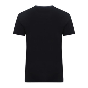 Men's Black Short Sleeve O-Neck T-Shirt Regular Fit Knitted Casual Wear Solid Color Blank Design 2026 New Blank - Product Image 1