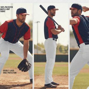 Pantalon de baseball 100 % polyester style professionnel avec logo personnalisé pour l'industrie du couture, service OEM, prix de gros, pantalon de sport léger - Product Image 6