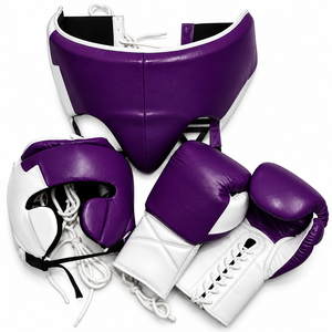 Juego de Boxeo Blanco Nuevo de Alta Calidad, Juego de Boxeo de Cuero Genuino, Guantes de Boxeo Nuevos, Kit de Sparring Profesional Hecho a Medida - Product Image 5