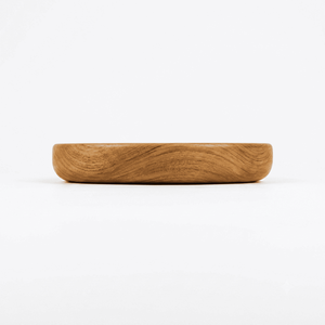 Plateau à fruits de forme dynamique en bois de teck naturel, matériau durable, sans peinture ni vernis, sans danger pour les aliments, halal, ustensiles de cuisine personnalisés - Product Image 4