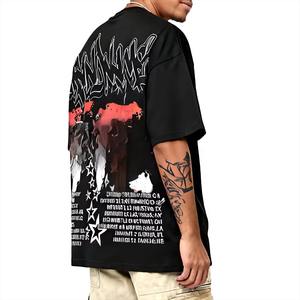 เสื้อยืดสกรีนลายแบบกำหนดเอง ผ้าฝ้ายวินเทจ แขนยาวแบบวาฟเฟิลสองชั้น ขาดรุ่ย ล้างสีด้วยกรด สำหรับผู้ชาย - Product Image 3