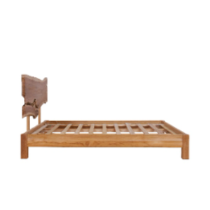 Luxury Style Natural <b>Double</b> <b>Size</b> <b>Bed</b> with Sturdy Wooden <b>Bed</b> Frame for Bedroom Furniture Decoration - Product Image 3
