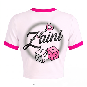 OEM New Arrival Women's Slim Fit 100% Cotton Blank Design Breathable Anti-Wrinkle 3D Embroidery Crop <b>Tops</b> Short Sleeve T-Shirts - Product Image 2
