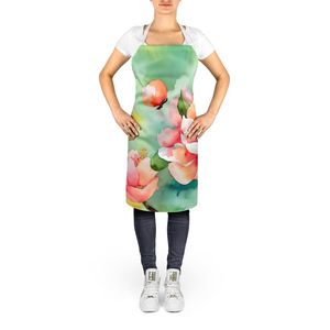 Delantal de flor de melocotón de acuarela Multicolor grande Unisex de Delaware para cocinar manualidades para hornear jardinería-para adultos y mujeres - Product Image 2