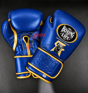 Personnalisez vos propres gants de boxe Factory Design No Boxing No Life, qualité supérieure, cuir véritable, gants de boxe Sanda pour arts martiaux. - Product Image 5