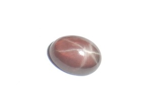 Zafiro Estrella Morado Transparente Ovalado de 5x7 mm, 0.5 Quilates, Cabujón Pulido Creado en Laboratorio con Efecto de Estrella de 6 Puntas para Joyería - Product Image 3