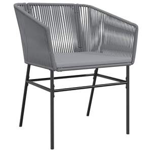 Conjunto de Muebles de Jardín de Ratán PE Gris Resistente a los Rayos UV para 4 Personas - Product Image 6