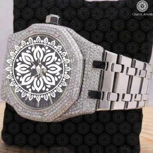Reloj Redondo de Acero Inoxidable de Lujo Charm Jewells, 40 mm, Analógico, de Cuarzo, Luminoso, Unisex, con Esfera de Zafiro y Cierre Plegable - Product Image 3