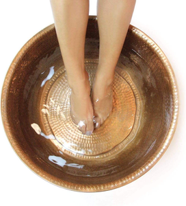 Elegante Cuenco de Cobre Martillado para Spa, Diseñado para Pedicura, Baño de Pies, Masajes y Tratamientos de Spa con un Acabado Brillante y Hermoso - Product Image 2