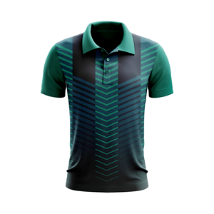 Chemises décontractées respirantes pour hommes à col personnalisé, en polyester tricoté imprimé de haute qualité, 100 % polyester, à manches courtes, les mieux classées - Product Image 1