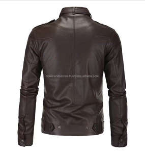 Chaqueta de Motocicleta de Cuero de Piel de Oveja Real de Alta Calidad para Hombre, Servicio OEM de Proveedores Chinos - Product Image 3