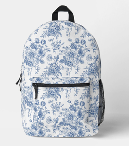 Stylish Floral <b>Backpack</b> Featuring Zipper Lightweight Construction Large Capacity Comfortable <b>Straps</b> Vibrant Botanical Patterns - Product Image 3