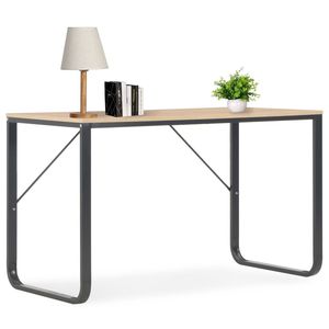 Escritorio para computadora de madera de ingeniería en negro y roble con metal con recubrimiento en polvo, muebles duraderos y elegantes - Product Image 1