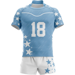 เสื้อรักบี้ผู้ชายสีกรมท่าและสีเหลืองพิมพ์ลายแบบ Sublimated หมายเลข 8 แขนสั้น ระบายเหงื่อได้ดี ทรงพอดีตัว เหมาะสำหรับทุกฤดูกาล - Product Image 5