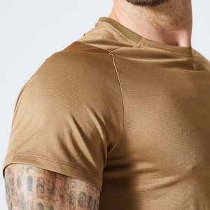 Camiseta de Punto para Hombre, Cuello Redondo, Color Sólido, Manga Corta, Corte Ajustado, Casual, Largo Regular, Secado Rápido, Manga Raglán, Poliéster Jersey - Product Image 4