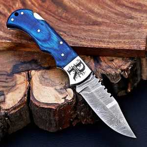 Couteau pliant classique à verrouillage arrière en acier Damas, fait main, couteau de poche EDC, manche personnalisé, pour l'extérieur, vente en gros, fournitures industrielles UA - Product Image 3