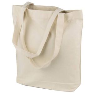 Sacs fourre-tout en toile de coton 100 % de qualité supérieure avec soufflet de couleur personnalisé, longue poignée en corde, fermeture éclair lavable - Product Image 4